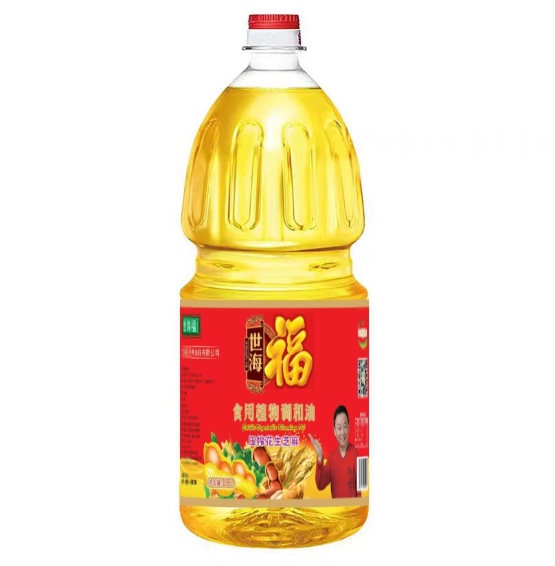 世海福 压榨花生芝麻食用植物协调油1.8L