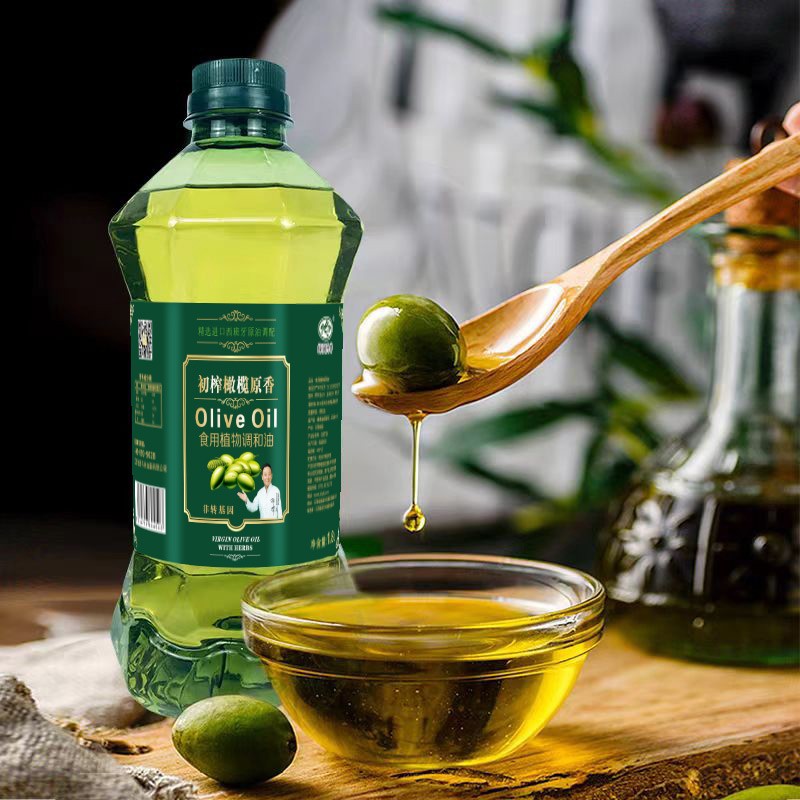 钱柜qg777 初榨橄榄原香食用植物协调油 1.8L
